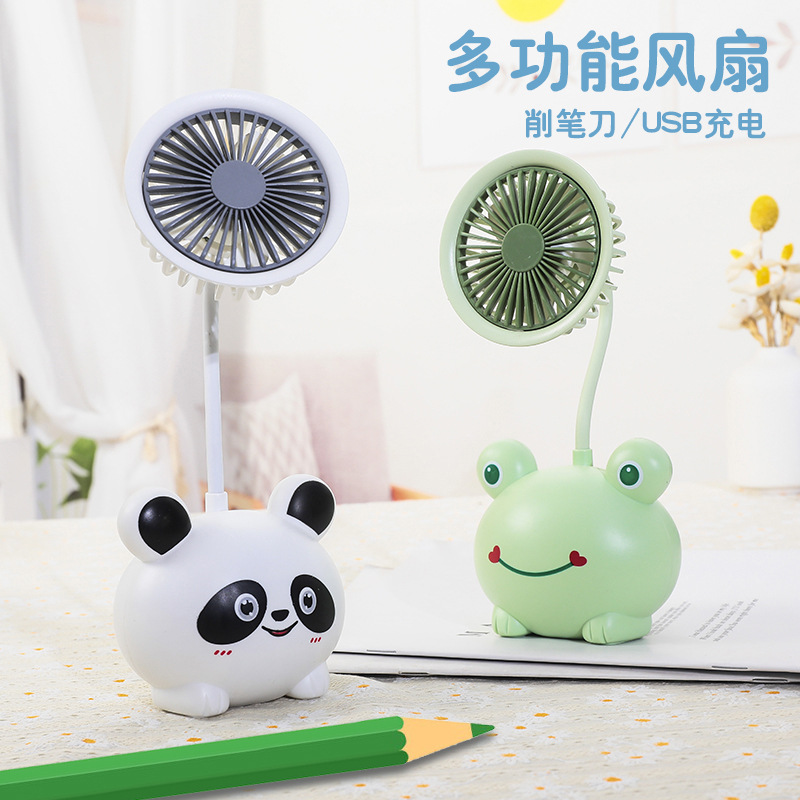 Children‘s Cute Frog Fan Desktop Mini Folding Little Fan Student Holiday Gift Birthday Gift