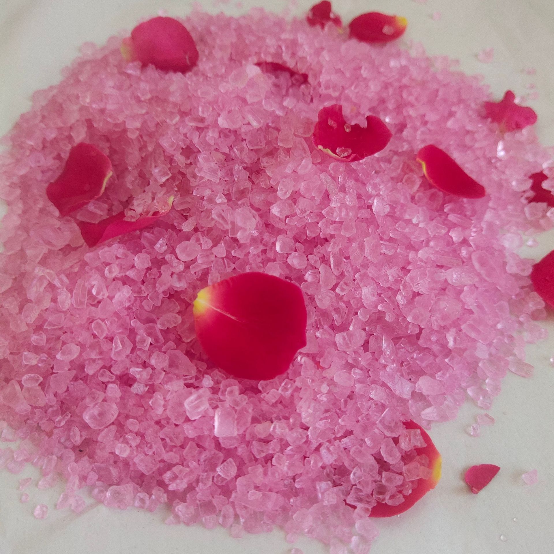 加工定制精油沐浴盐 薄荷玫瑰味清洁海盐 足浴spa美容院用香浴盐