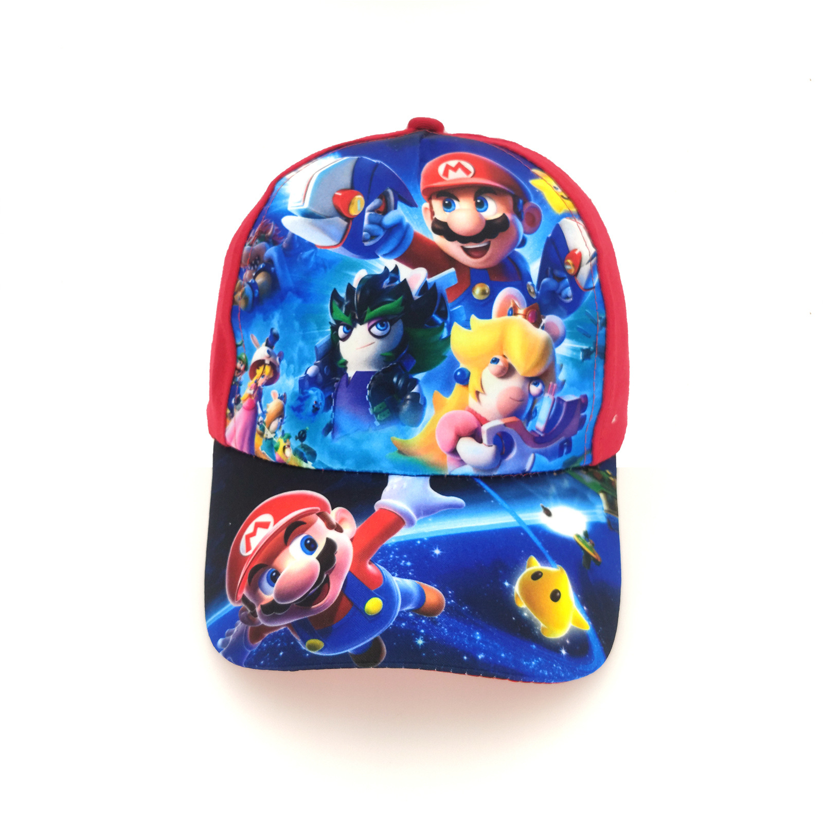 Super Mary Mario Cartoon Hat Children's Travel Sun-Proof Baseball Cap Mario Bros Peaked Cap