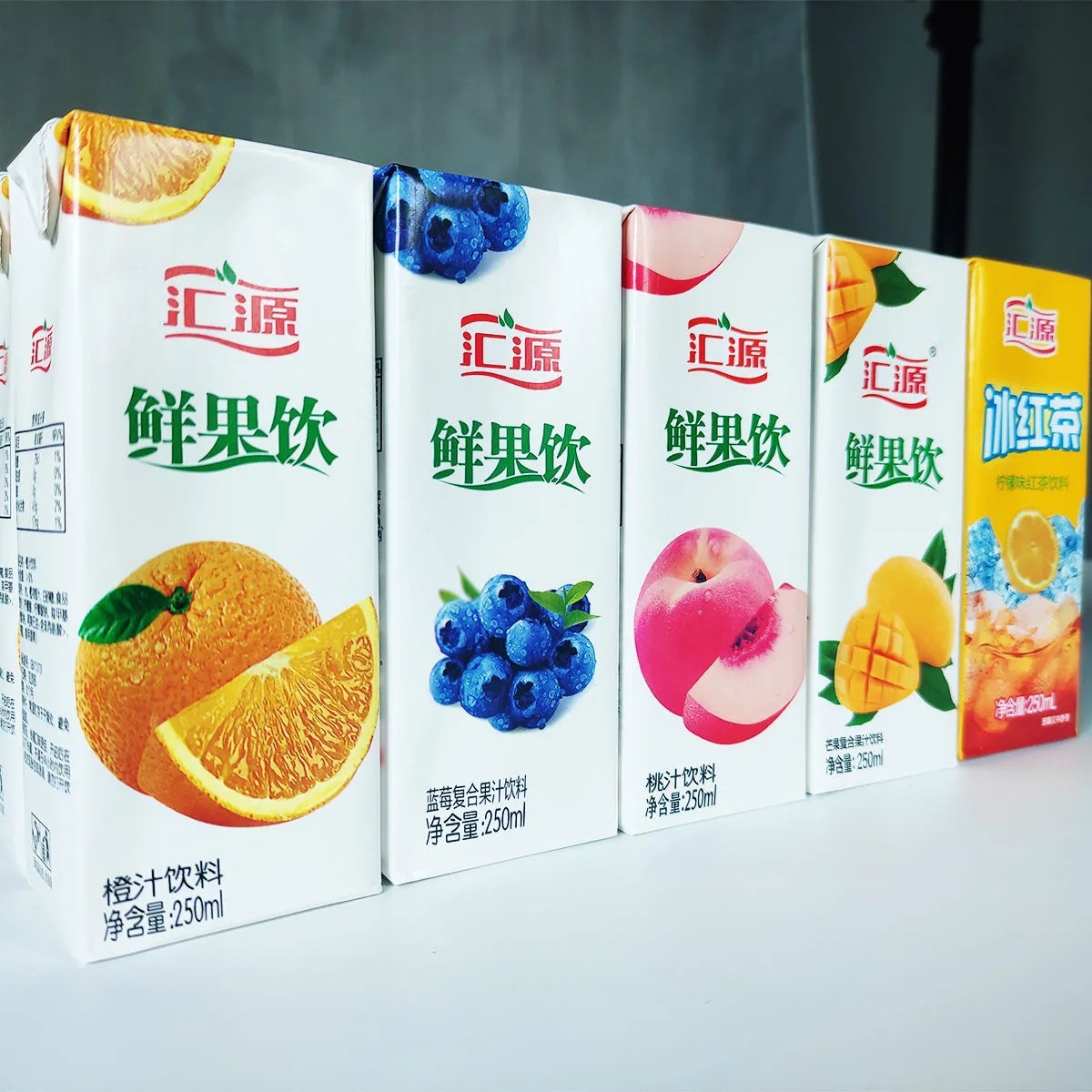 汇源果汁250ml盒装桃汁橙汁芒果汁果饮夏季水果饮品外卖自助 饮料