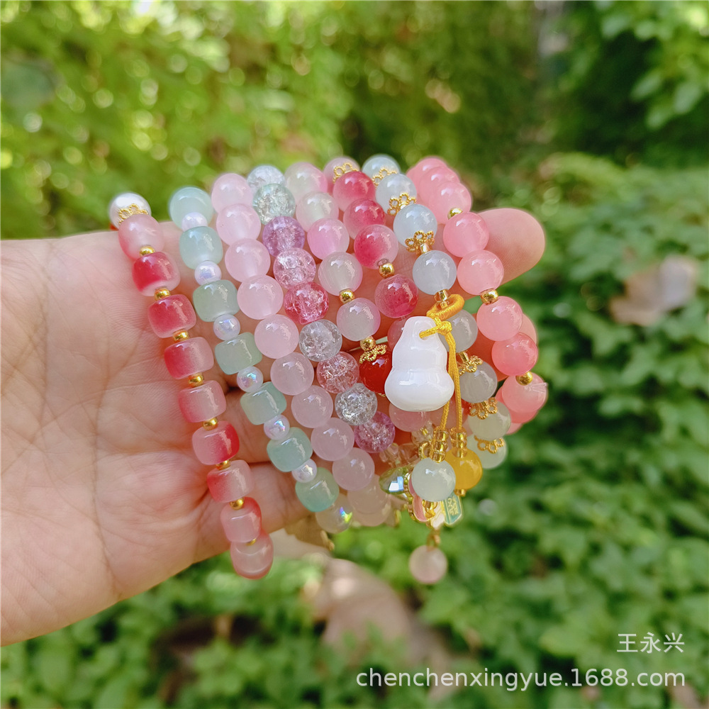 2024新品琉璃珠手链学生款女款小红书同款热销卡通国风