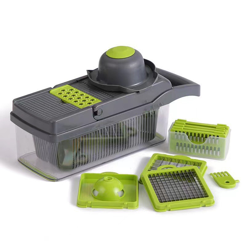 Multifunctional Chopper Artifact with Box Household Kitchen Potato Chipper Grater Dicer Cucumber