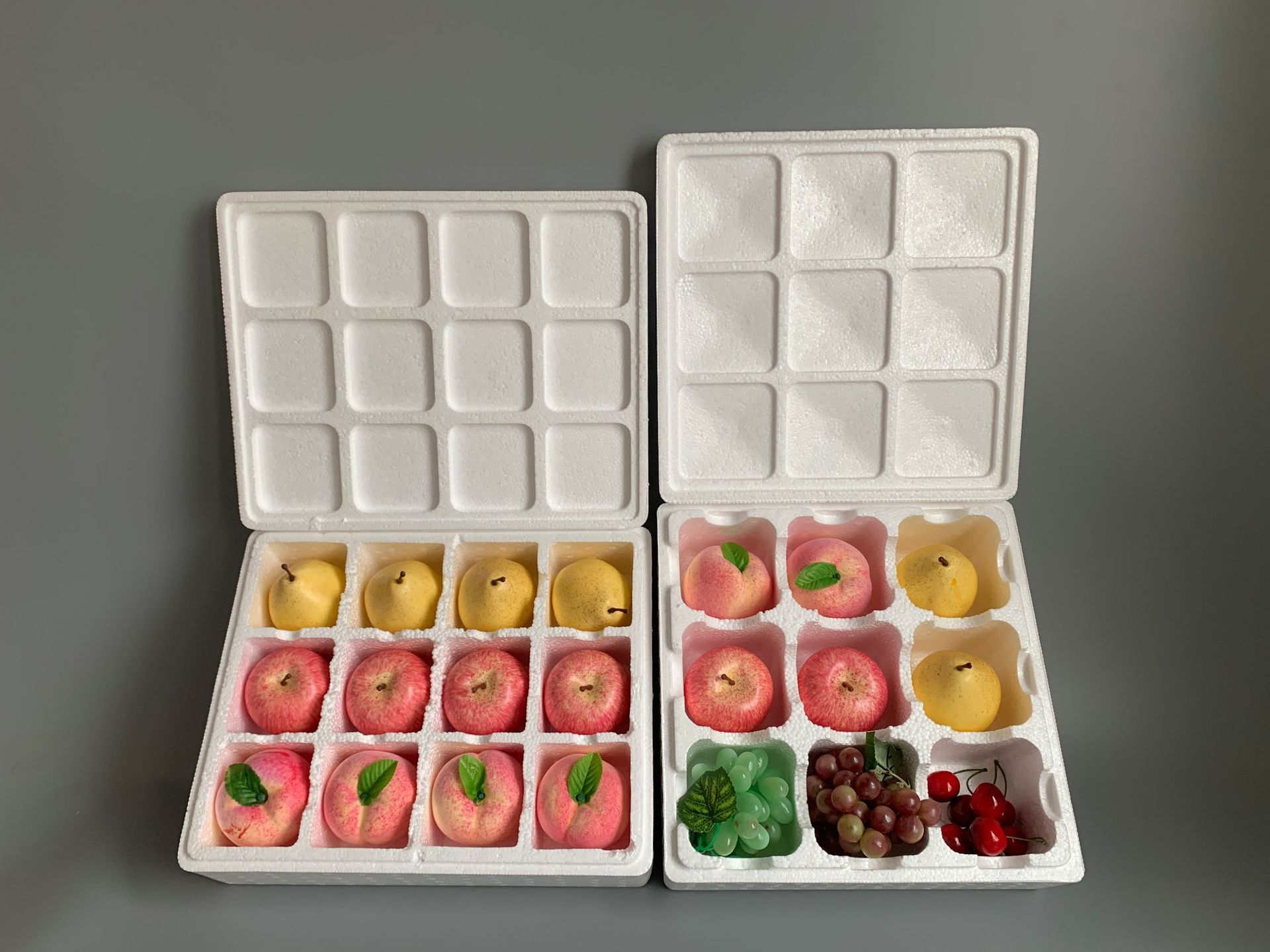 水果带盖分格泡沫箱 苹果香蕉枇杷包装箱 桃子荔枝快递泡沫盒