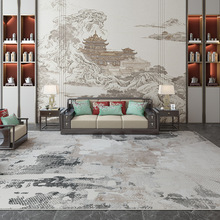 意式轻奢高级灰色地毯客厅高级感床边毯现代简约耐脏2023新款批发