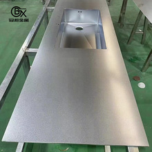 304不锈钢防刮花台面板厨房橱柜家具桌面耐用喷砂金属台面板材