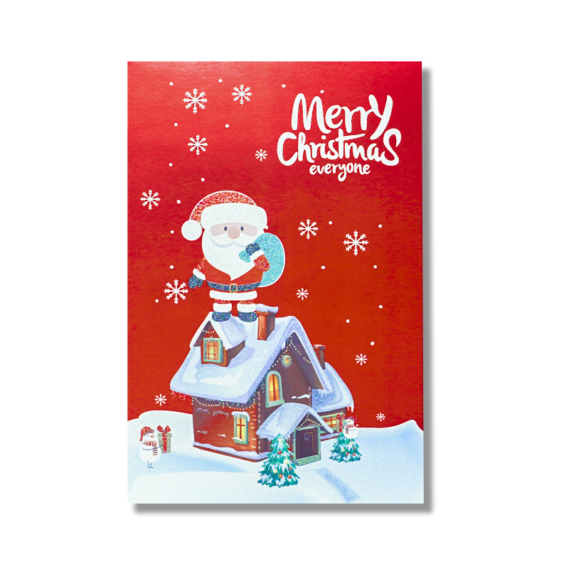 New Thickened Christmas Greeting Card High-End Colorful Uv Blank Gift Card Merry Christmas Greeting Card Wholesale