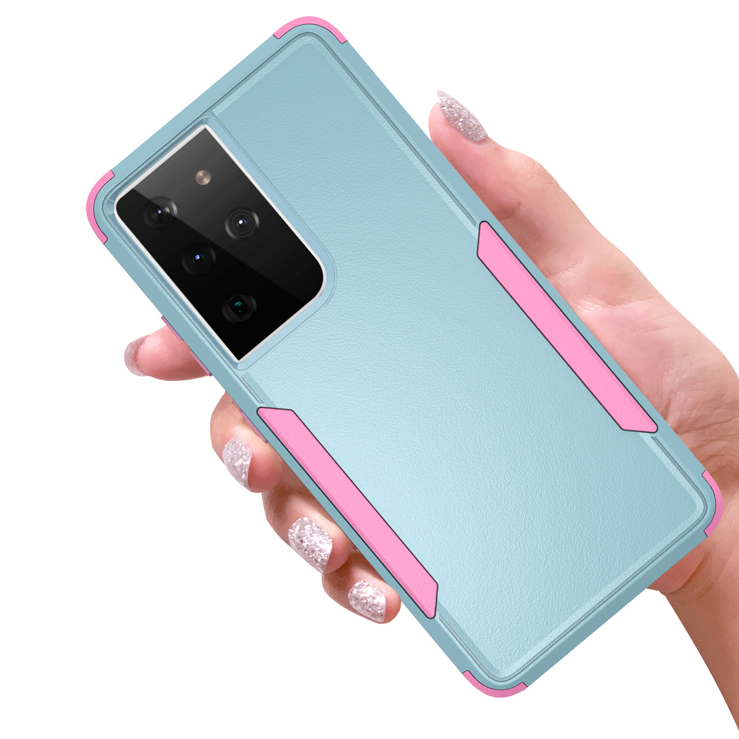 易偲美通勤者适用三星s21 u三合一防摔 pc背面磨砂细腻 厂家直销