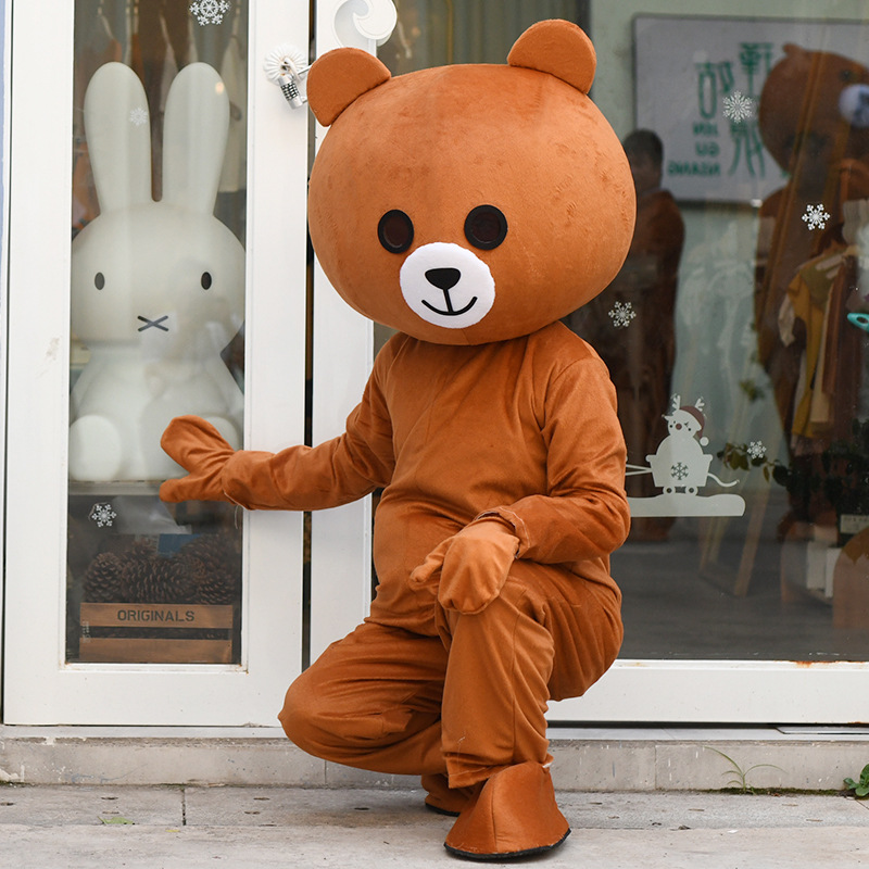 人偶服装网红熊本熊猫卡通衣服套装人穿行走发传单cos玩偶服