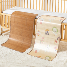 婴儿凉席夏季幼儿园儿童冰丝双面草席学生午睡专用宝宝竹凉席床萌