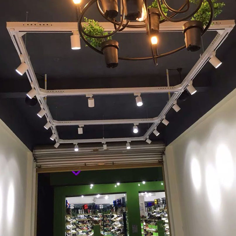 led射灯店铺商用轨道吊杆桥架理发店框架超市服装店悬挂创意桥架