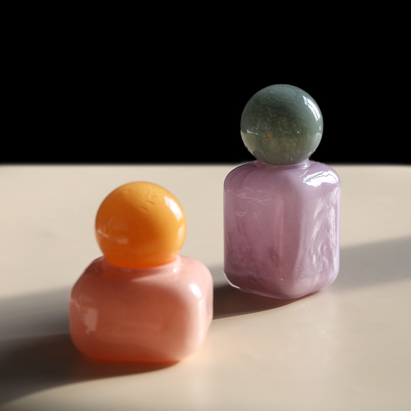 Candy Color Cute Aromatherapy Utensils Glass Vase Decoration High-Grade Dopamine Children's Model Room Soft Decoration