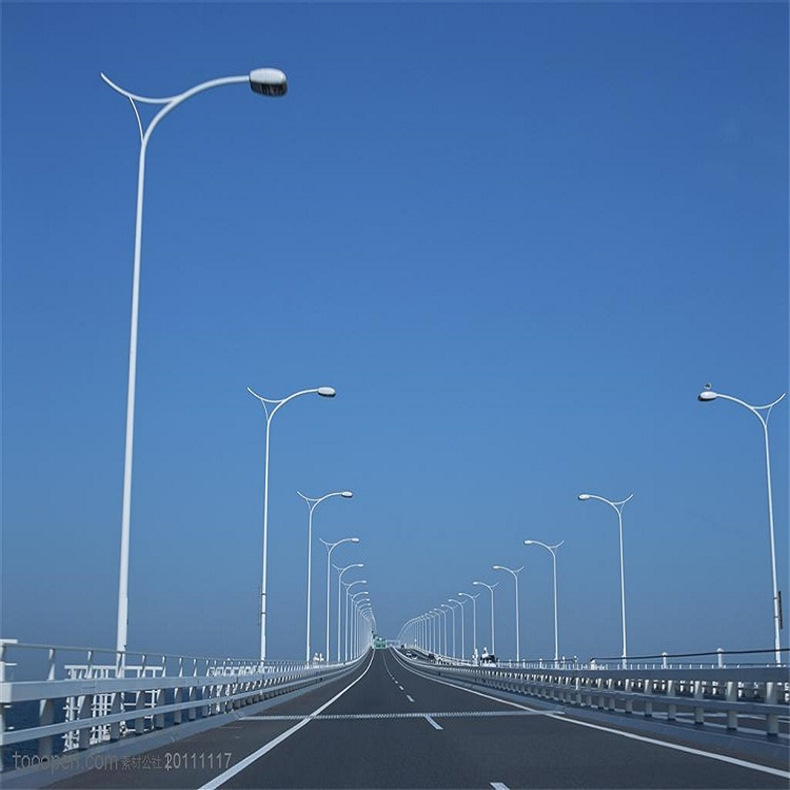 led市电单臂路灯 新农村建设30w5米6米8米户外工程照明单臂路灯杆