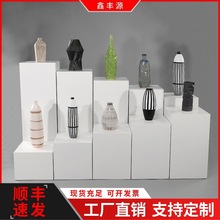 烤漆展示台展柜模特地台方形展台白色立柱底座陈列柜展会展厅