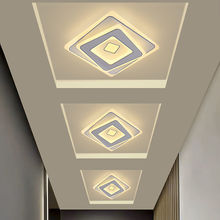 超薄led走廊灯现代简约过道灯客厅吸顶入户玄关灯正方形中山灯饰