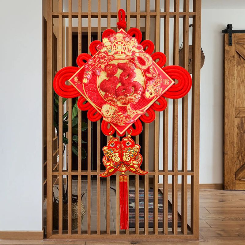 中国结新款福字挂件客厅大号背景墙玄关乔迁春节过年喜庆镇宅挂饰