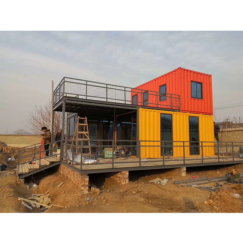 厂家直供民宿集装箱房子快装别墅商业酒店住人营地度假村彩钢房屋