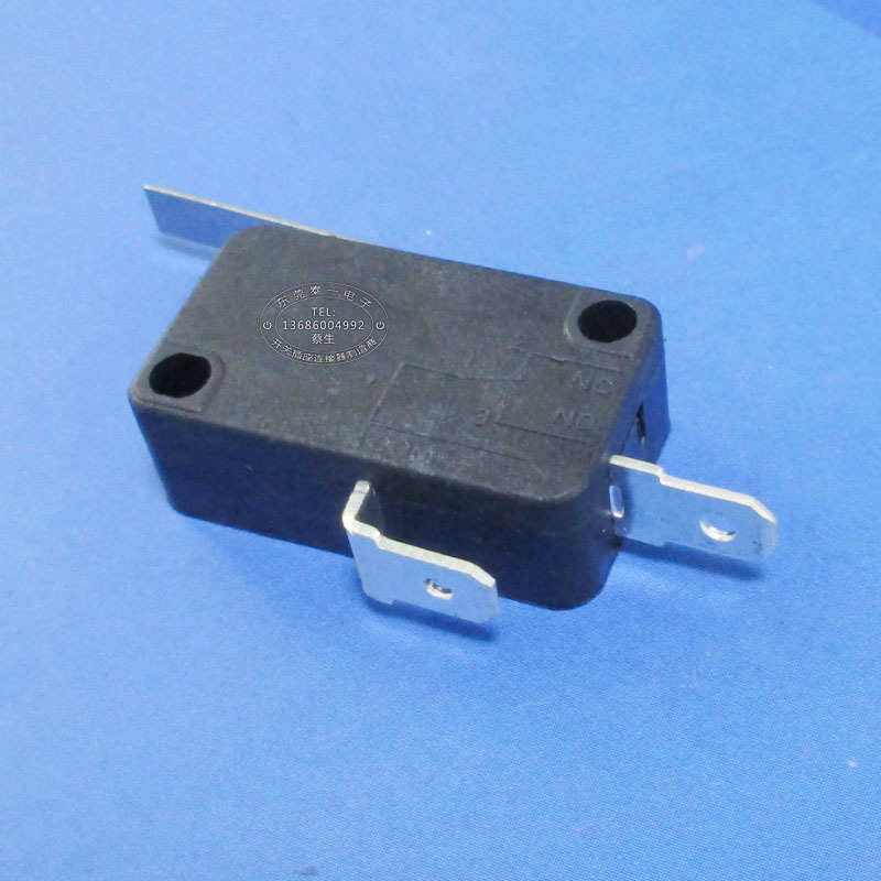 胶壳尺寸28*16常开限位开关 外壳印16a250v黑色大微动开关kw7-1lc