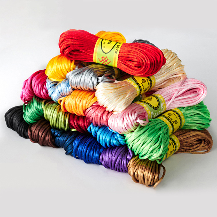 Korean Line 5 DIY Chinese Knot Cord Dragon Boat Festival Woven Wire Rope Colorful Thread Ornament Accessories Jade Thread Wire