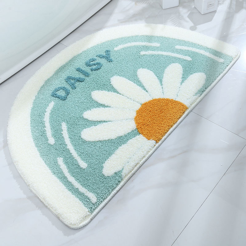 Cross-Border Daisy Bathroom Bathroom Entrance Absorbent Non-Slip Floor Mat Entrance Bedroom Bedside Foot Mat Carpet