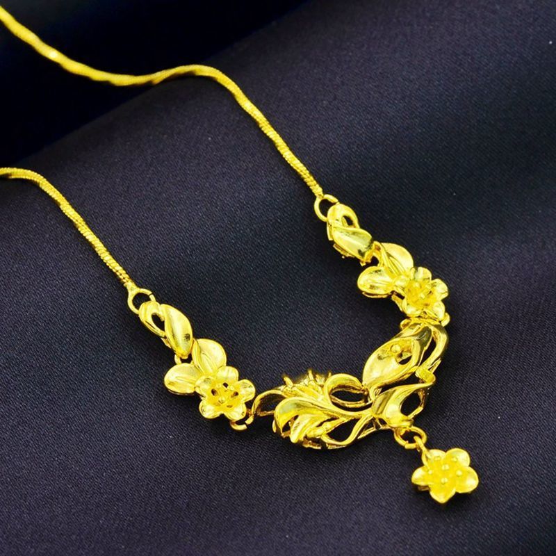 新品18k金项链细古法传承黄金小配件纯的k金时尚简约女ins