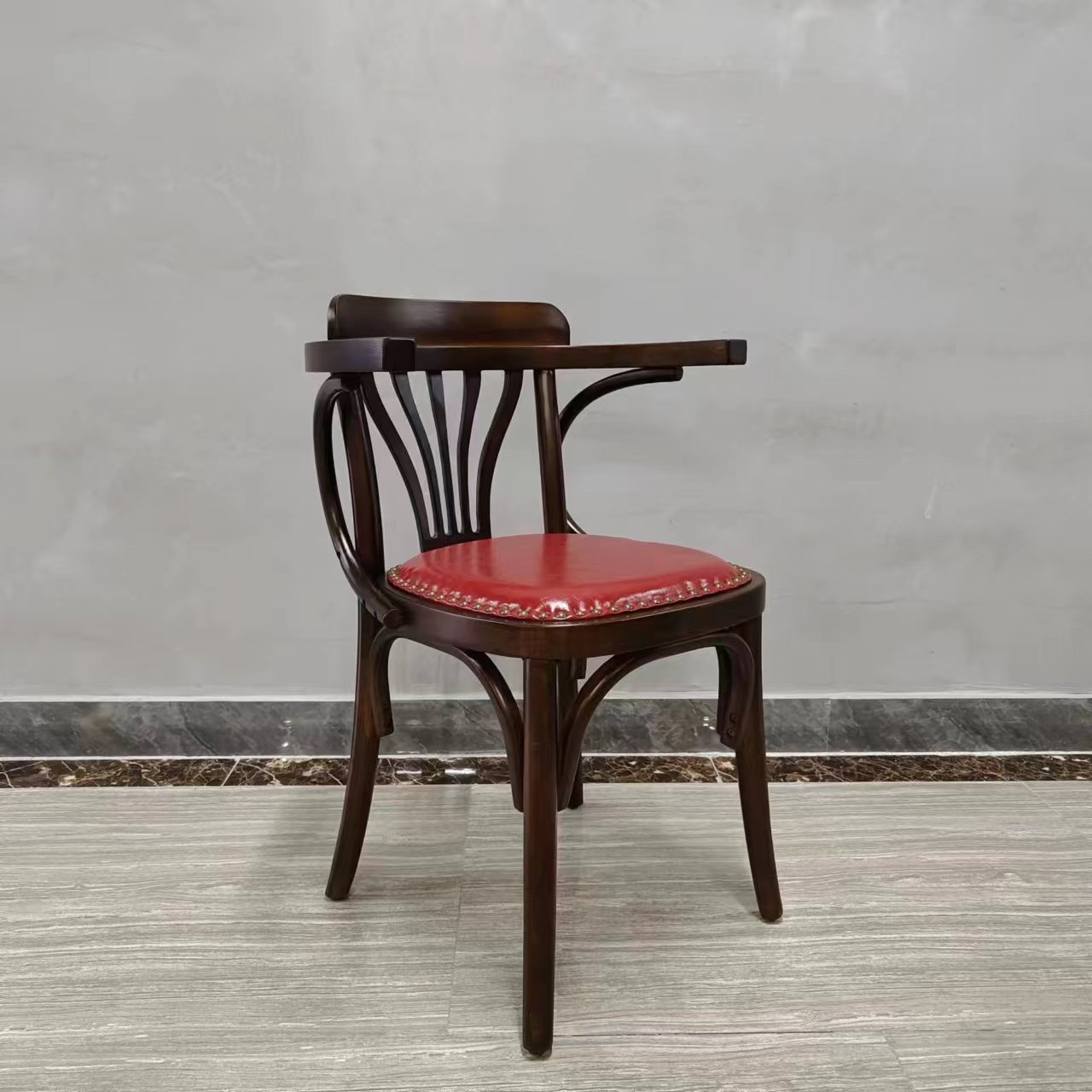 促销法式美式圆弧实木餐椅交叉藤椅书房椅原木咖啡胡桃棕茶室Y椅