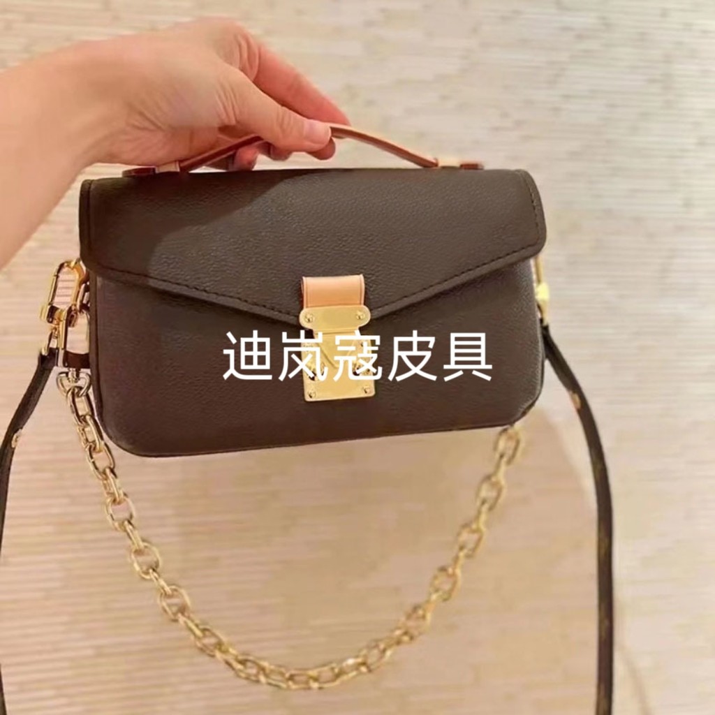 新款女士真皮邮差包lv metis east west手提单肩斜挎链条包m46279