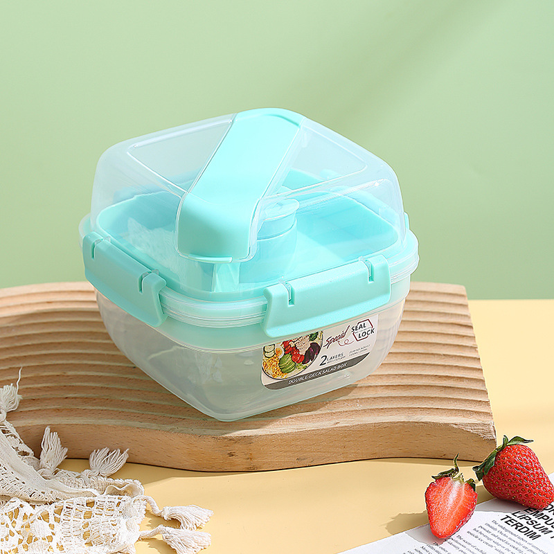 Cross-Border Sealed Crisper Lunch Box Fruit Salad Take-out Office Worker Light Food Lunch Box out Bento Box Lunch Box