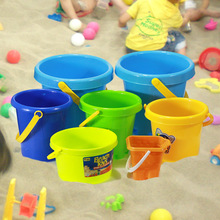加厚沙滩桶耐摔儿童塑料小桶折叠水桶小孩赶海边工具玩沙子玩具