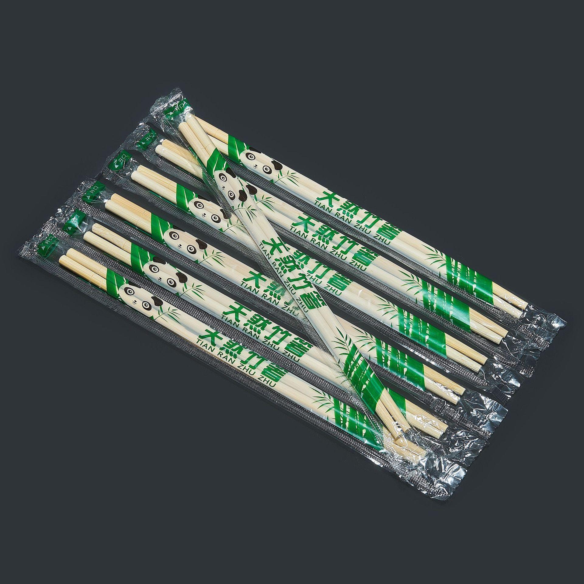 源头工厂一次性筷子竹筷外卖小吃摆摊opp熊猫包装饭店专用5.0/5.