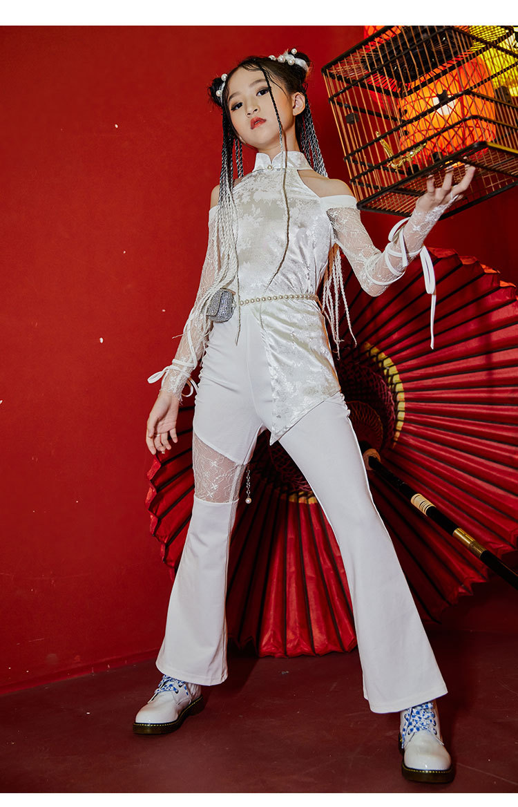 六一儿童节女童国潮表演服少儿模特比赛走秀礼服爵士舞蹈演出服装