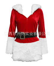 小额批发 情趣内衣 高质长毛绒加厚圣诞套装 优质红色圣诞服