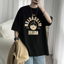 美式夏季韩版短袖T恤男潮牌宽松港风半袖设计感上衣ins潮流体恤衫
