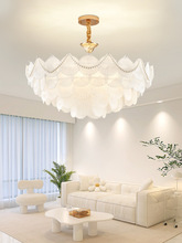 法式客厅吊灯后现代轻奢珍珠2023年新款卧室餐厅奶油风中山灯具