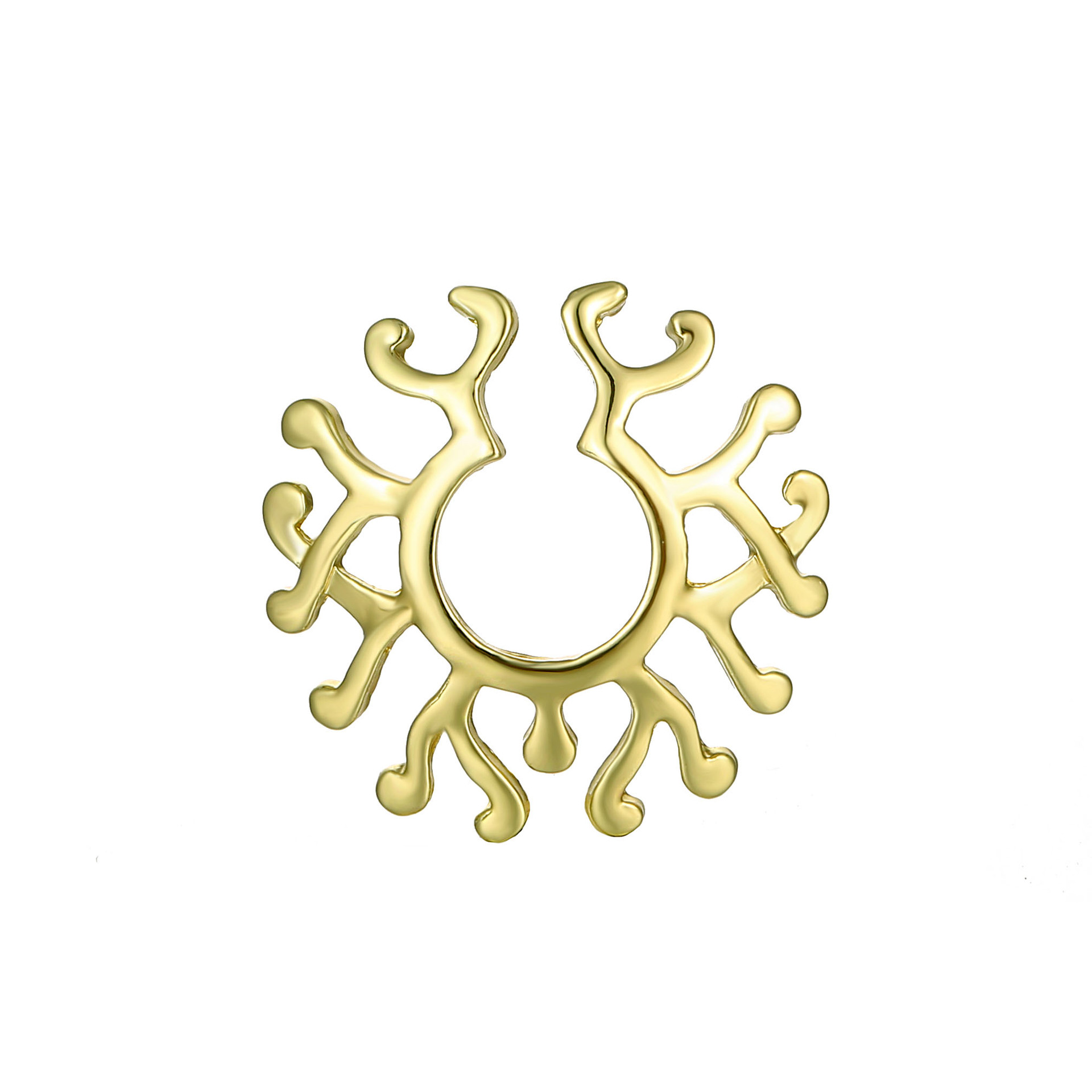 厂家直供 电镀多图形组合无杆无杆假乳环 乳扣 乳夹 现货批发