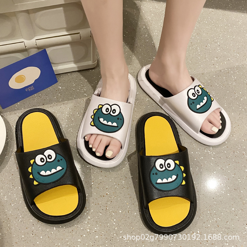 Slippers Baby Boy and Girl Summer Outdoor Wear Internet Celebrity Home Indoor Bath Cartoon Sandals Female Couple Step on Shit Feeling Men's Slippers