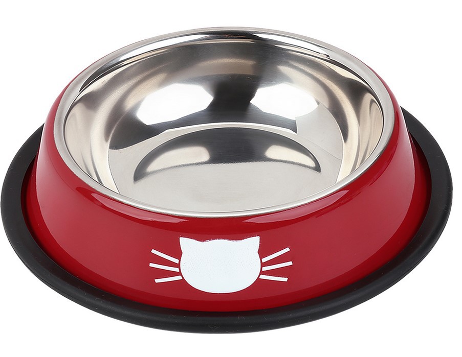 Pet Supplies Can Be Combined Pet Bowl Stainless Steel Cat Bowl Dog Bowl Color Non-Slip Dog Food Bowl Factory Direct Sales