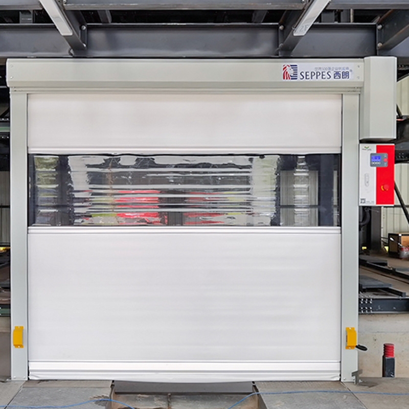 汽车补漆车间软质快速卷帘门密封防弧光遥控无接触开关快速门