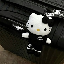 橄榄球hello kitty包包挂饰哈喽hallo公仔凯蒂猫kt猫玩偶黑色挂件