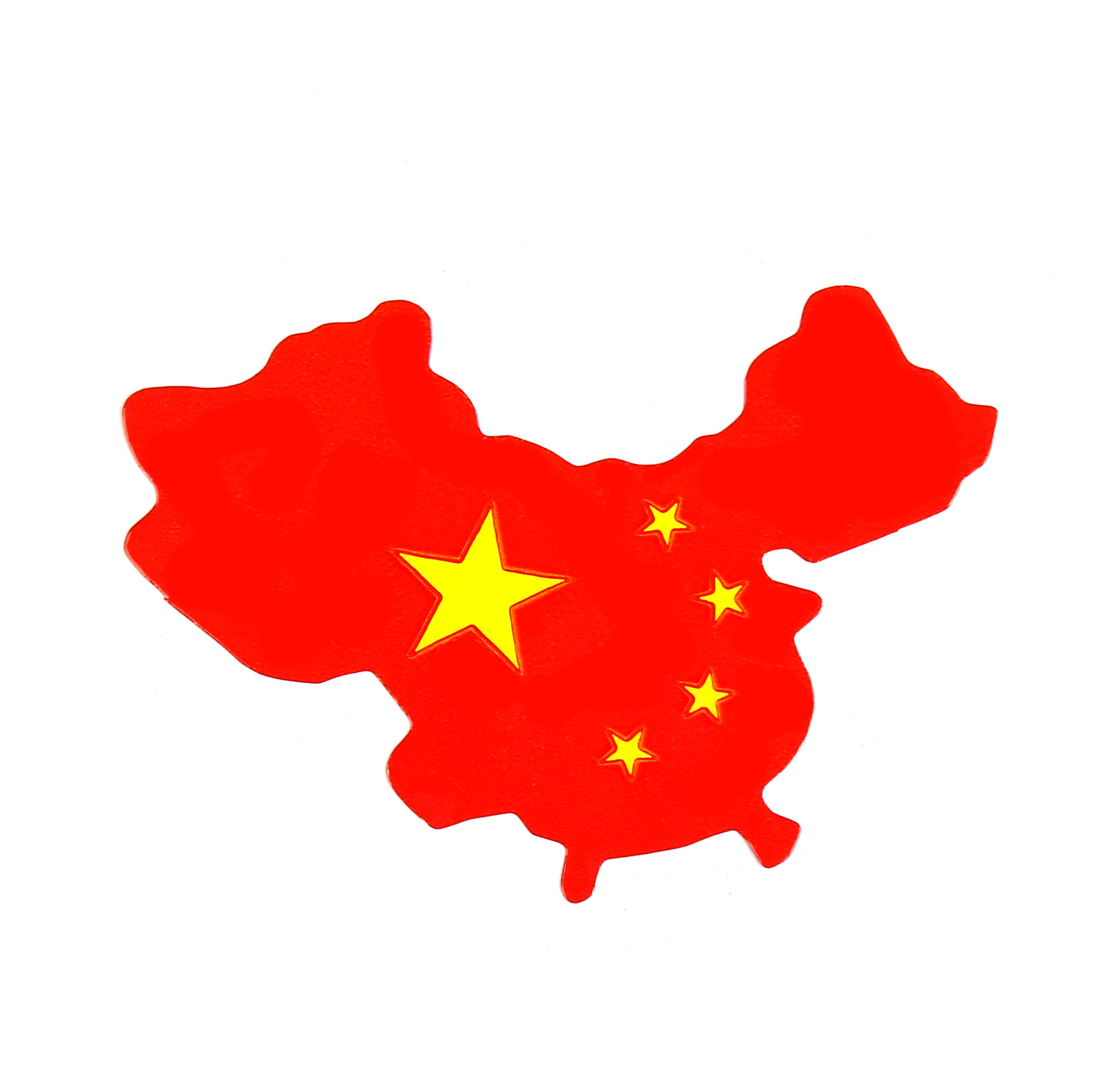 现货中国国旗贴纸脸贴纸 五星红旗贴纸运动会国庆节国旗小脸贴