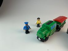 木质轨道遥控小火车儿童益智玩具迈卡弗带二小人套装宝贝礼物批发