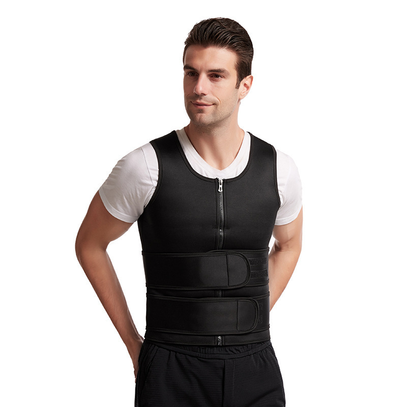 Breasted Vest TikTok Belly Contraction Body Shaper Tight Chest Support Corset Neoprene Thickened Waistband Postpartum