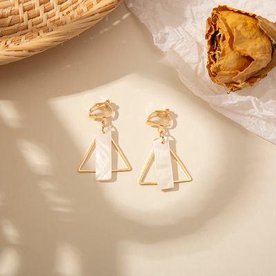 Elegant Painless Ear Clip without Pierced Female Retro Fairy French Style Mori Clip-on Earrings Super Fairy Drop Earrings