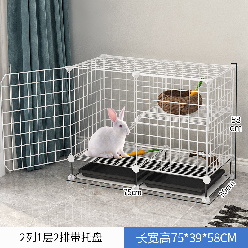 Rabbit Cage Household Indoor Rabbit Nest with Toilet Automatic Manure Cleaning House Breeding Cage Extra Large Clearance Rabbit Cage Pet