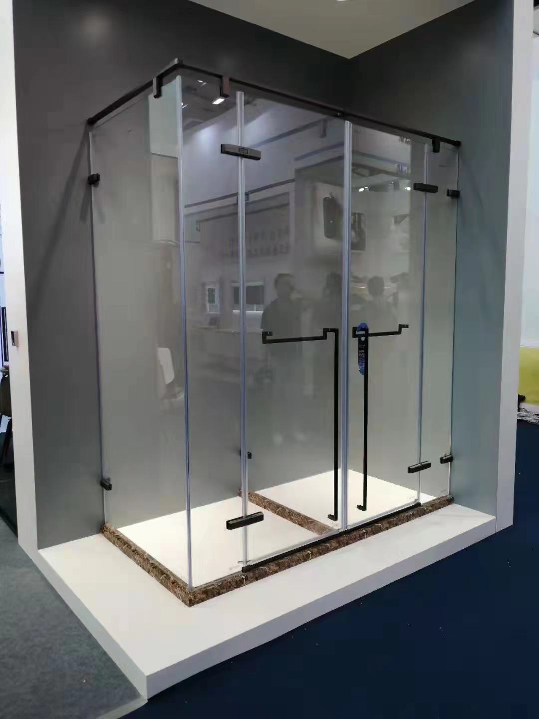 厂家浮法原片淋浴房钢化玻璃弯钢玻璃渐变玻璃磨砂玻璃可来图制作