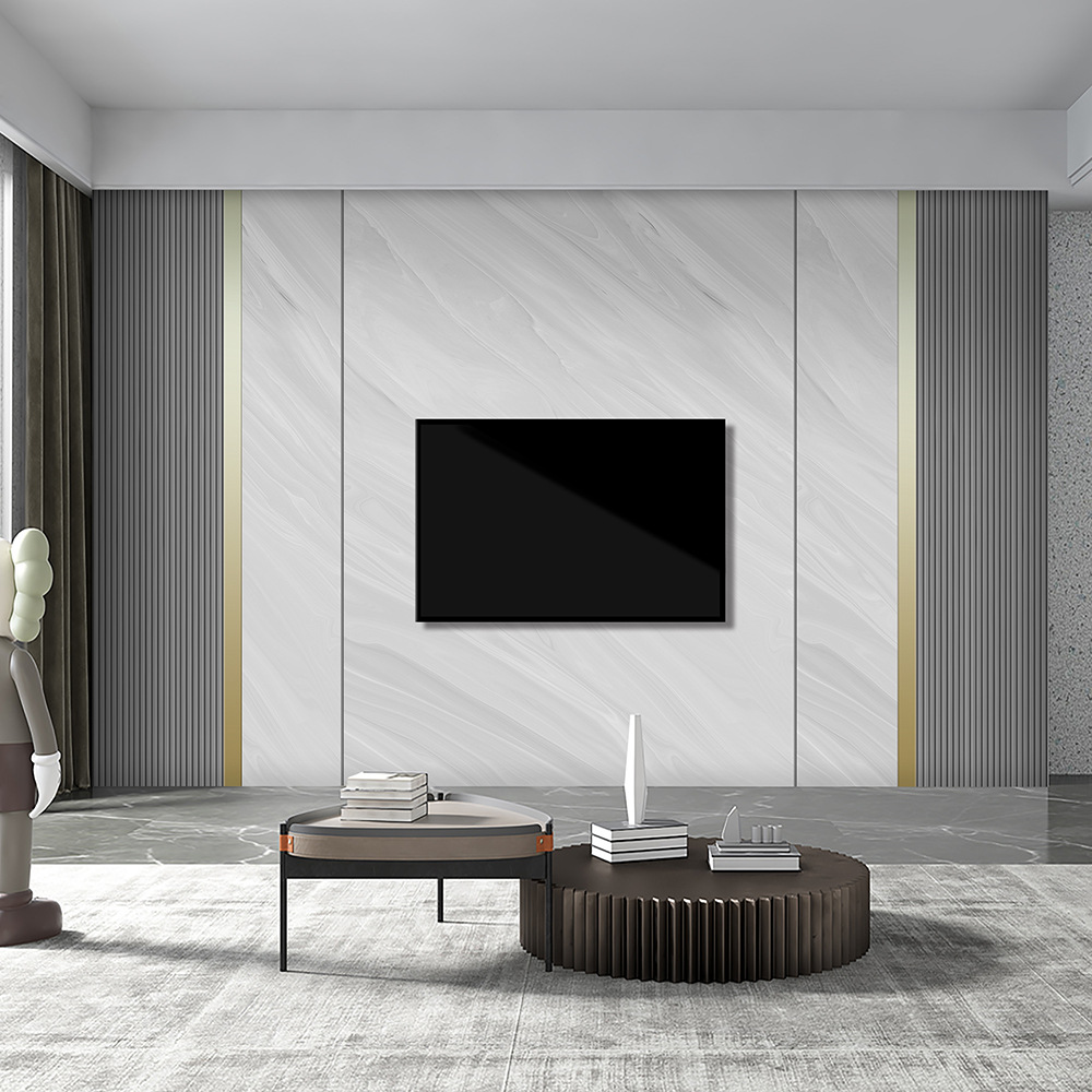 3d壁布电视背景墙壁画客厅墙布沙发卧室床头格栅轻奢风影视墙壁纸