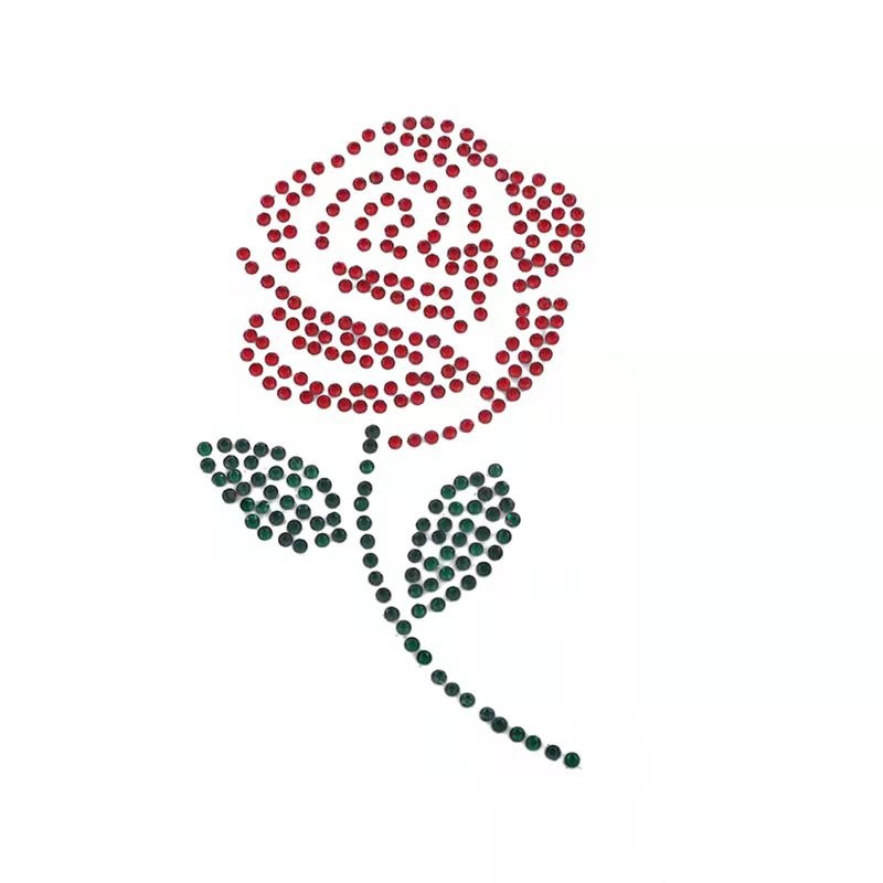 玫瑰花烫钻图案