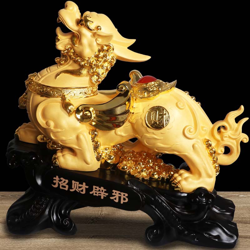 雅信工艺品招财貔貅摆件沙金色办公室开业乔迁礼品送客户工厂批发