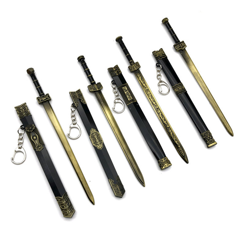 中国古代汉剑秦始皇剑越王剑如意剑四大帝王名剑模型合金挂件