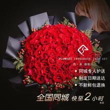 母亲节全国同城99朵红玫瑰生日花束鲜花速递同城配送女友天津北京