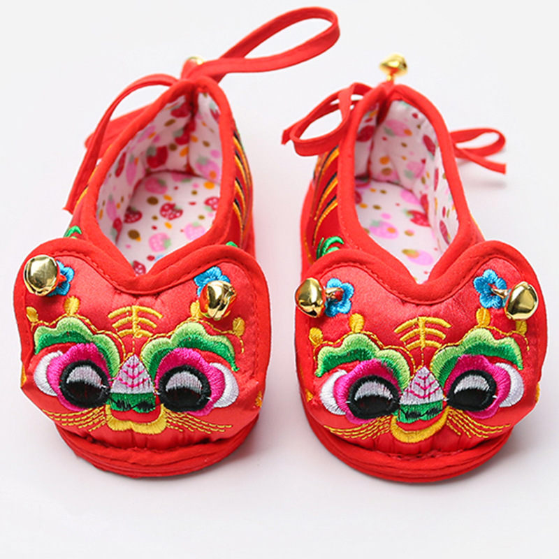 春秋款宝宝千层底布鞋婴儿虎头鞋儿童布鞋男女宝宝周岁老虎鞋布鞋